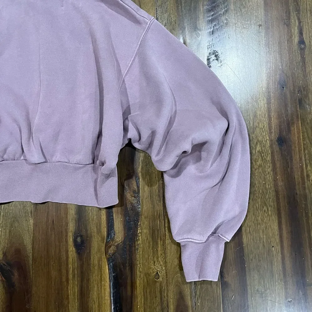 Tna by Artizia Wide Hem, Long Sleeve Cropped Hoodie Sweatshirt, Women's Size 2XS